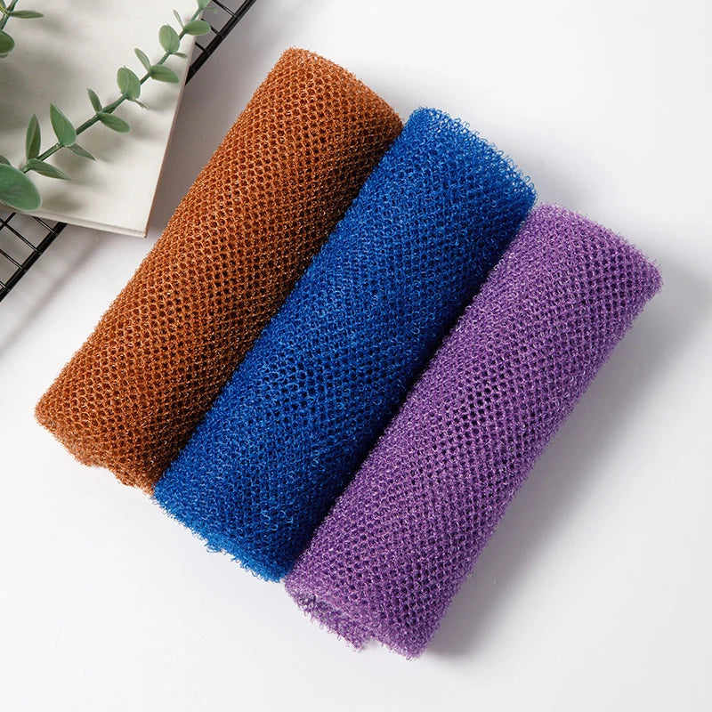 African Net Bath Sponge, 14X77Cm African Net Long Bath Net Sponge Exfoliating Shower Body Scrubber Back Scrubber Skin Smoother