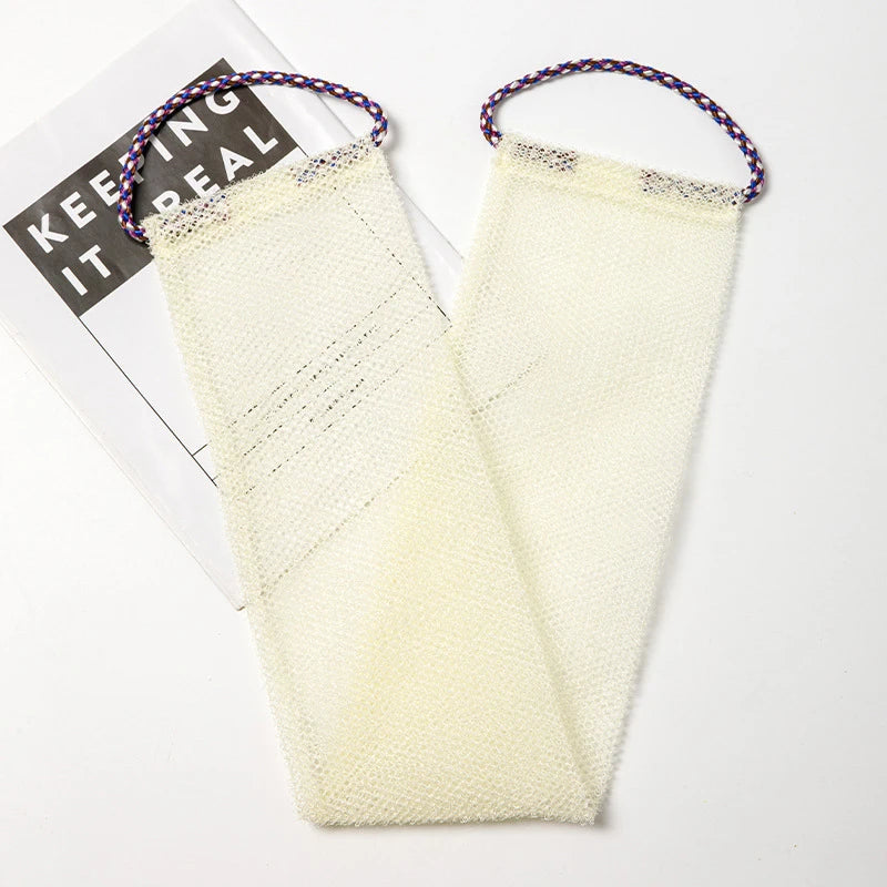African Net Bath Sponge, 14X77Cm African Net Long Bath Net Sponge Exfoliating Shower Body Scrubber Back Scrubber Skin Smoother