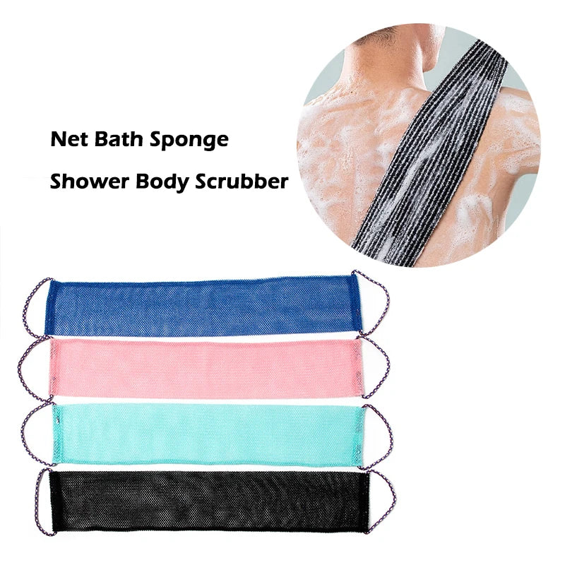 African Net Bath Sponge, 14X77Cm African Net Long Bath Net Sponge Exfoliating Shower Body Scrubber Back Scrubber Skin Smoother