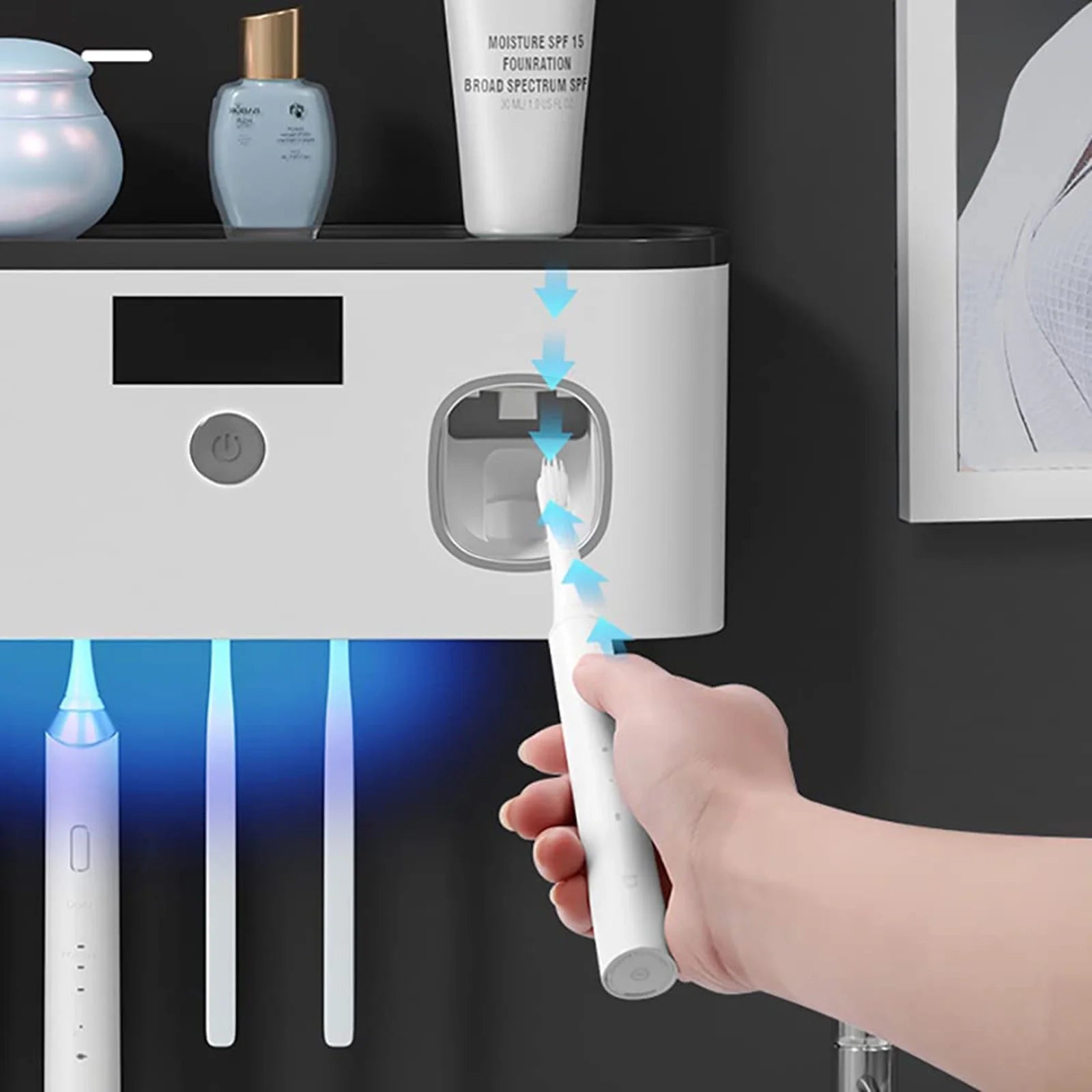 5-Slot Wall Mounted Toothbrush Holder